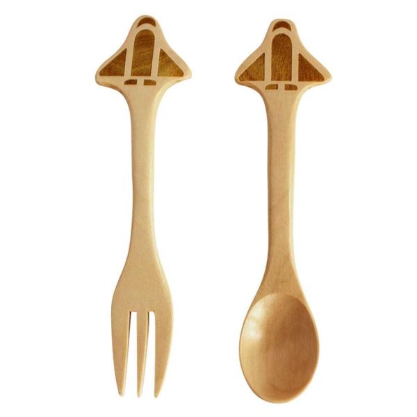 フォーク &amp; スプーン セット 子供用 木製 プチママン ロケット