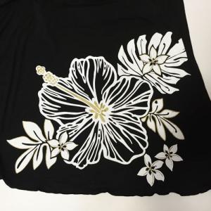 ベアトップサッシュドレス ハイビスカス ブラッ...の詳細画像3
