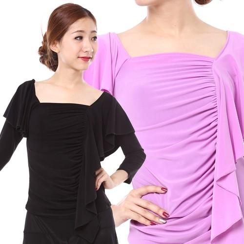 七分袖 サイドシャーリング デザインカットソー 送料無料クリックポスト  ハワイアン ストレッチ ダ...