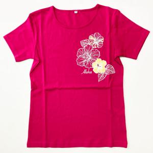 フラ 半袖 Tシャツ ハイビスカス 柄 プリン...の詳細画像4