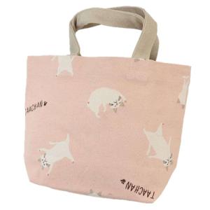 帆布 ミニ トート バッグ ターチャン 送料無料 猫 ランチバッグ ランチトート バッグ 綿 100...