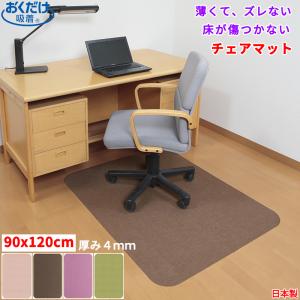 チェアマット  90x120cm 厚み4mm おくだけ吸着  ズレない