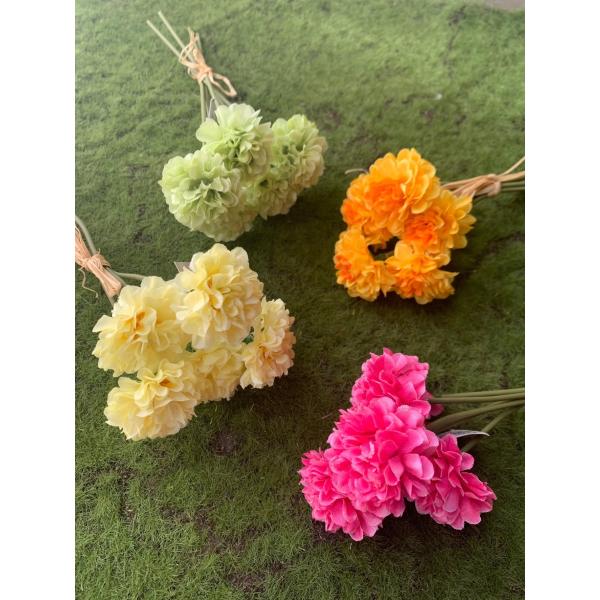 ポンポンマムハンドル 全4色 1束5本 花材 アーティフィシャルフラワー アートフラワー アレンジ ...