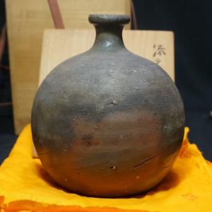 備前　花入れ　井上武  223mm✖75mm 壺 備前焼壺 井上武 : 陶磁やない - 通販 - Yahoo!ショッピング