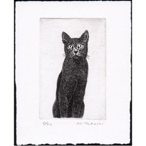 人物画 絵画 女性 花 銅版画 エッチング 山宮律子 「花と女」 額付き