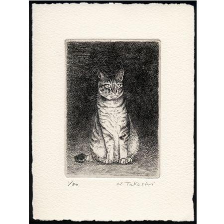 猫 ・2014 / 銅版画 (作品のみ）