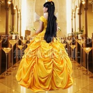 【ディズニー系 美女と野獣 コスプレ 衣装】ベル ドレス アニメ ゲーム コスチューム 演奏会 二次...