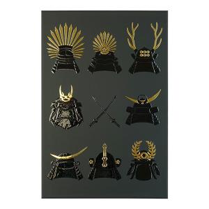 ポケット付き御城印帳 兜×kamon 黒 「書...の詳細画像1
