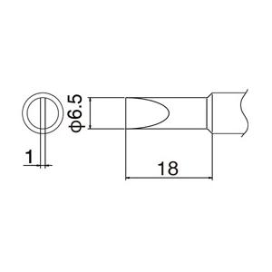 HK-FX601用 替えコテ先 D65