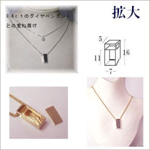 遺骨ペンダントトップK18ピンクゴールド(ダイ...の詳細画像1