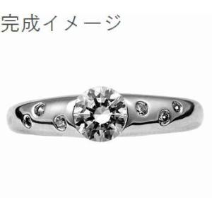 ジュエリーリフォーム リング空枠0.55〜0.79ｃｔ (直径5.5ｍｍ前後) 用Ｌ/ドッツデザイン 指輪空枠の商品画像