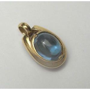 遺骨ペンダントトップＫ18＋ブルートパーズ