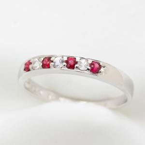 ルビー リング 指輪 0.15ct SV925/K10WG/K10YG 7月 誕生石 天然石 選べる地金