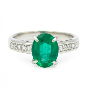 マルチカラー エメラルド ルビー サファイア 指輪 リング 0.3ct Pt100