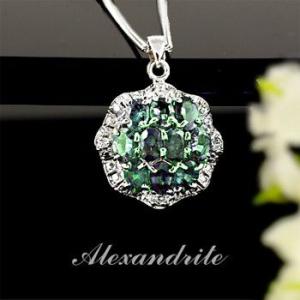 アレキサンドライト ペンダント ネックレス 2.2ct SV925 稀少石 6月 誕生石 天然石｜atelier-ubazakura