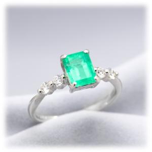 マルチカラー エメラルド ルビー サファイア 指輪 リング 0.3ct Pt100