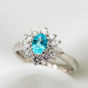 限定1本 PT900 鑑別書付 0.4ct ブラジル産パライバトルマリン 0.45ct