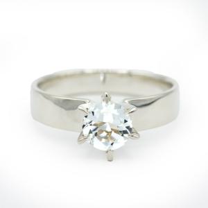 ブルートパーズ リング 指輪 大粒 12.0ct K10WG スイスブルートパーズ