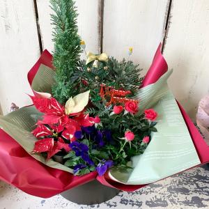 クリスマスポインセチアバスケットの詳細画像2