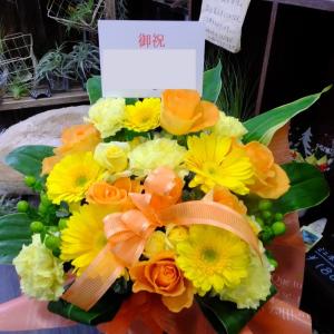 イエローオレンジ系バラフルーティーアレンジ｜atelier-yuuzen