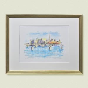 津田耕 版画 絵画 風景画 額入り アート : アトリエ4seasons - 通販