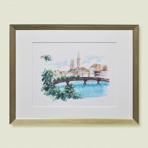 津田耕 版画 絵画 風景画 額入り アート : アトリエ4seasons - 通販