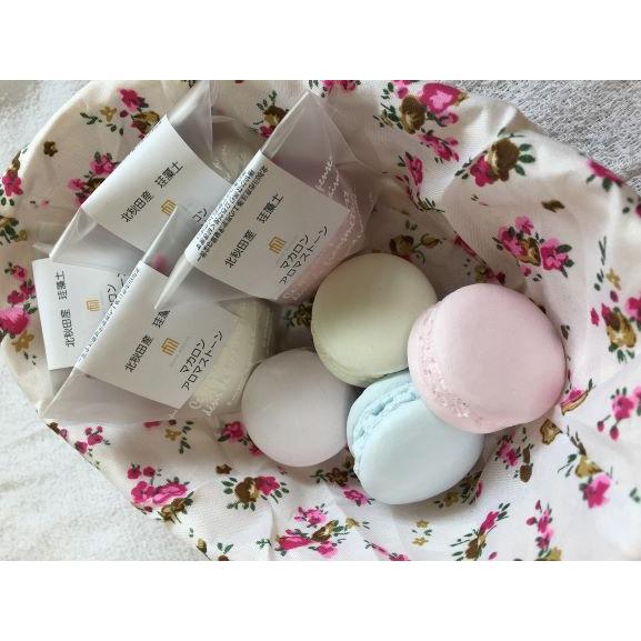 珪藻土アロマストーン　マカロン（ピンク）