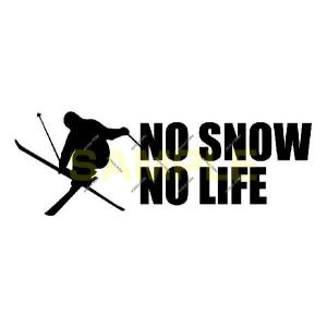 NO SNOW NO LIFE ステッカー スキー1 (Lサイズ)｜atelierdom