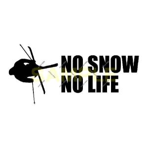 NO SNOW NO LIFE ステッカー スキー3 (Lサイズ)｜atelierdom