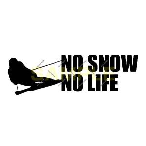 NO SNOW NO LIFE ステッカー スキー4 (Lサイズ)｜atelierdom