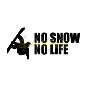 NO SNOW NO LIFE ステッカー スノーボード1 (Sサイズ)｜atelierdom