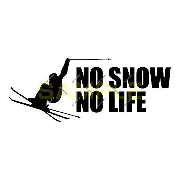 NO SNOW NO LIFE ステッカー スキー2 (Sサイズ)