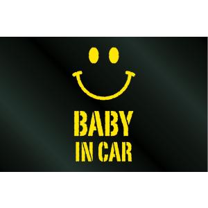 [アトリエDOM] BABY IN CAR ニコちゃんステッカー Aタイプ｜atelierdom