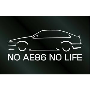 AE86 スプリンタートレノ 3ドア NO AE86 NO LIFE ステッカー (L) (Lサイズ...