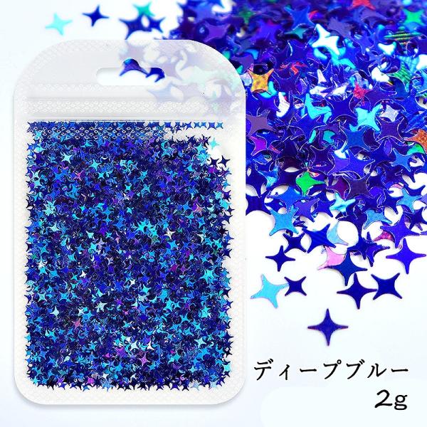袋入り デザインホログラム キラキラトゥインクル 約2g【ディープブルー】
