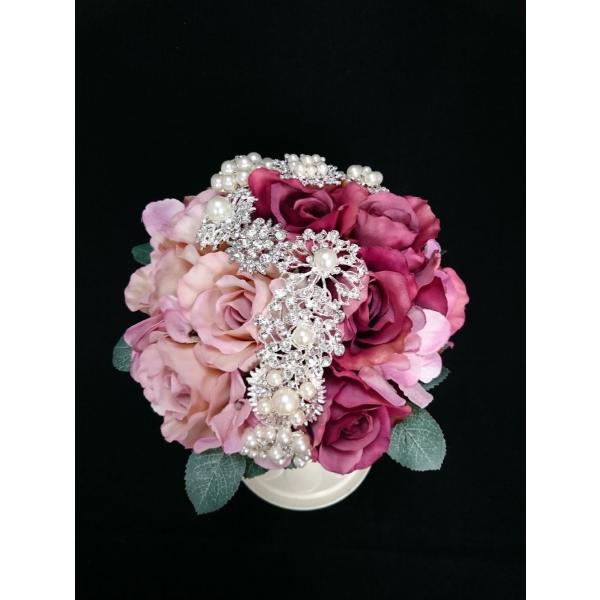 ブローチブーケ 可愛い ウェディング 結婚式 2次会 ブライダル 花嫁 海外 挙式 人前式 神前式 ...