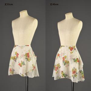 巻きスカート+すぅすぅマスクセットアップ　花柄B（素材：プリントジョーゼット）