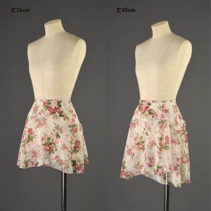 巻きスカート+すぅすぅマスクセットアップ　花柄C（素材：プリントジョーゼット）