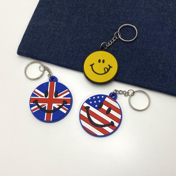 SMILE キーホルダー キーリング ラバー バッグチャーム ニコちゃん アクセサリー 雑貨 スマイ...
