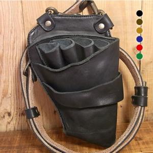 4色 シザーケース 【6丁差し】栃木レザー カジュアルライン プロ用 星