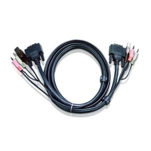 ATEN 3m USB DVI-Dシングルリンク KVMケーブル2L-7D03U