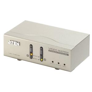 ATEN マトリックスビデオ切替器 VGA/2入力/2出力/オーディオ    115-2248 VS0202  1台