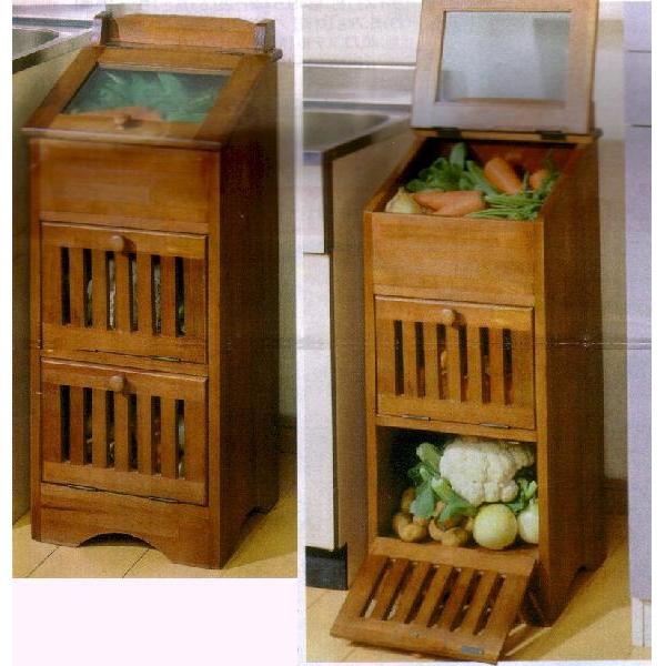 キッチンの整頓に自然にやさしい天然木野菜箱☆送料無料