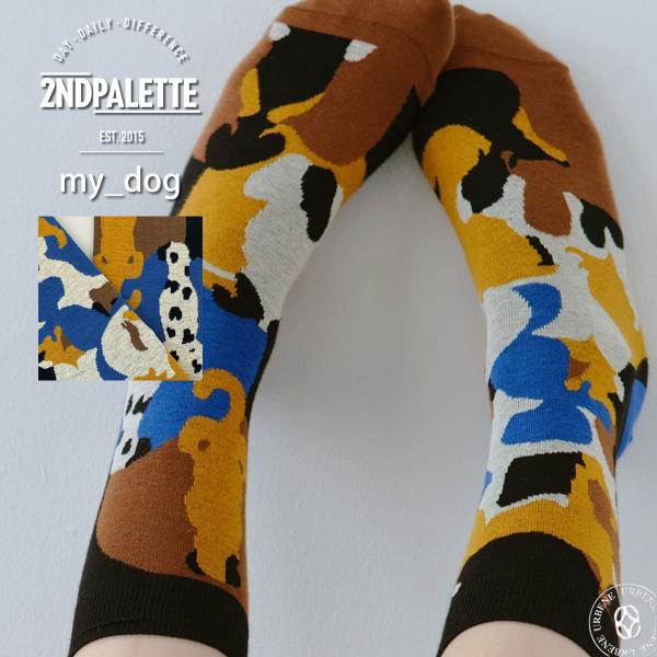 2nd PALETTE セカンドパレット マイ ドッグ ワンちゃん 私の相棒 犬 クルーソックス ア...