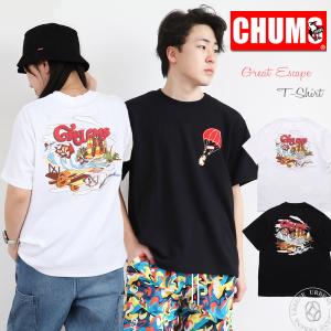 チャムス Tシャツ CHUMS グレイトエスケイプ プリント Tシャツ ch01-2370 Great Escape  レディース メンズ ユニセックス トップス アメカジ 春夏スタイル｜atforest