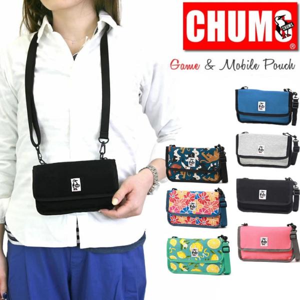 スマホ ポーチ チャムス CHUMS ミニポーチスウェット 子供 ゲームポーチ 撥水 防汚 デジカメ...