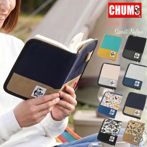 チャムス CHUMS ブックカバー ノベルズポーチスウェットナイロン 文庫本カバー A6 手帳ケース 母子手帳ケース_chu_zba