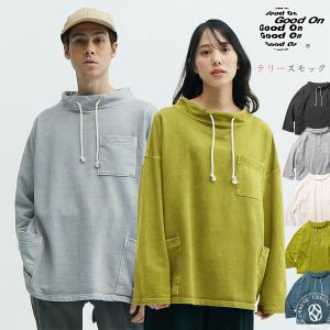 グッドオン 長袖 テリースモック スウェット Tシャツ GOOD ON ワイドシルエット メンズ レディース コットン ルームウェア スポーティー｜atforest