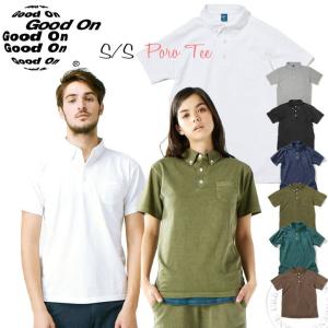 GOOD ON（グッドオン） ボタンダウンポロシャツ 半袖 ピグメントダイ