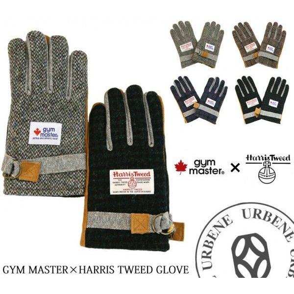 gymmaster ジムマスター ハリスツイード コラボレーション グローブ 手袋 手ぶくろ 革 レ...